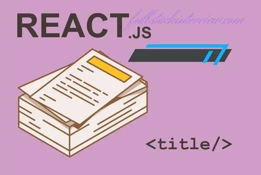 Two ways to set page title amd meta data in Ract js